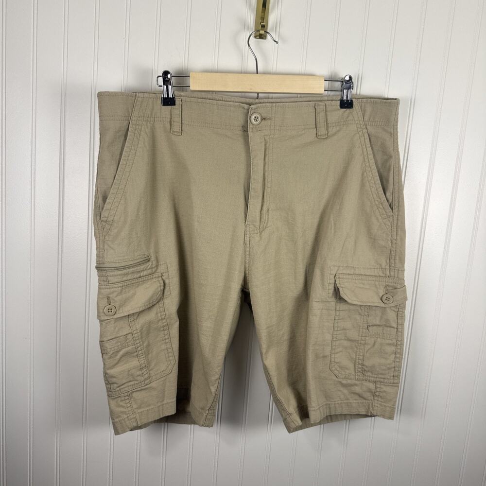 WearFirst Cargo Shorts Lightweight Hiking Ripstop Khaki Tan Men's Size 40